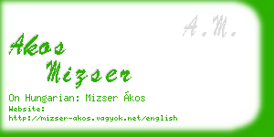 akos mizser business card